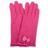 SNUGRUGS Womens Warm Wool Gloves with Bow Detailing - Fuchsia