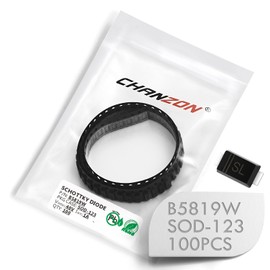 (Pack of 100 Pieces) Chanzon B5819W SMD Schottky Barrier Rectifier Diodes 1A 40V SOD-123 1 Amp 40 Volt (Marking SL)