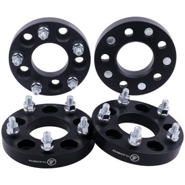 VLAOSCHI Black Forged 5x5.5 to 5x135 Wheel Adapters 1 Inch with 1/2" Studs Compatible with Dodge-Ford 5x139.7 to 5x135 Wheels for 1994-2001 RAM1500 | 1975-1996 F150 | 1976-1986 CJ5 CJ6 CJ7-Pack of 4