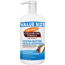 Palmer's Cocoa Butter Formula Loción Corporal Humectante Intensiva, Manteca de Cacao y Vitamina E, 48 Horas de Humectación, Dermatológicamente Probada, 1 litro