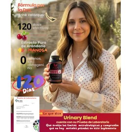 NSN | Urinary Blend - Vitaminas para el tracto Urinario | Formulado por la Dra. Friné Velázquez | con D- Manosa y Extracto de Arandano (120 cápsulas)