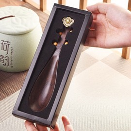 Pedoleco Tea Spoon, 1 Piece, 7.1 x 1.6 inches (180 x 40 mm), Pipa Shape, Japanese Style, Stylish, Tea Spoon, Traditional Crafts, Handmade Tea Set, Tea Ceremony Parts, Tea Making Tool, Tea Measure (Tea
