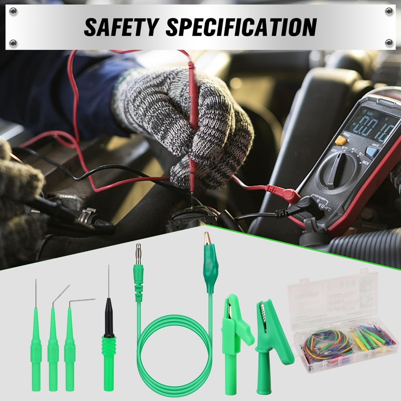 SWANLAKE 43-Piece Back Probe Kit, 30A Multi-Angle Test Probe, 4mm