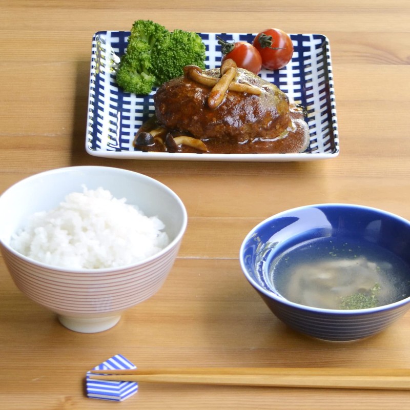 natural69 Medium Plate Zip/Woody 17 cm Hasami QA02 2 Piece