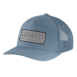 Carhartt Men's Rugged Flex Canvas Mesh-Back 1889 Patch Cap, Thundercloud