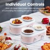 KOOC Double Small Slow Cooker, Buffet Server and Warmer, 2