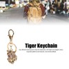 Kodrily 1PCS Tiger Keychain Sparkling Charm, Rhinestones Key Ring, Metal