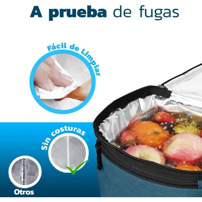 Bolsa De Almuerzo Lonchera Térmica Portátil Y Gran Capacidad