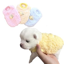 FLAdorepet 3 paquetes de ropa de té para perros y gatos XXS para Chihuahua Yorkie, ropa de invierno cálida de forro polar para cachorros, chaleco para mini perros recién nacidos extra pequeños (3