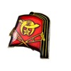 6030628 Shriner Fez Crutches Lapel Pin Oriental Band Shrine Brooch