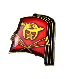 6030628 Shriner Fez Crutches Lapel Pin Oriental Band Shrine Brooch Fezz Hat