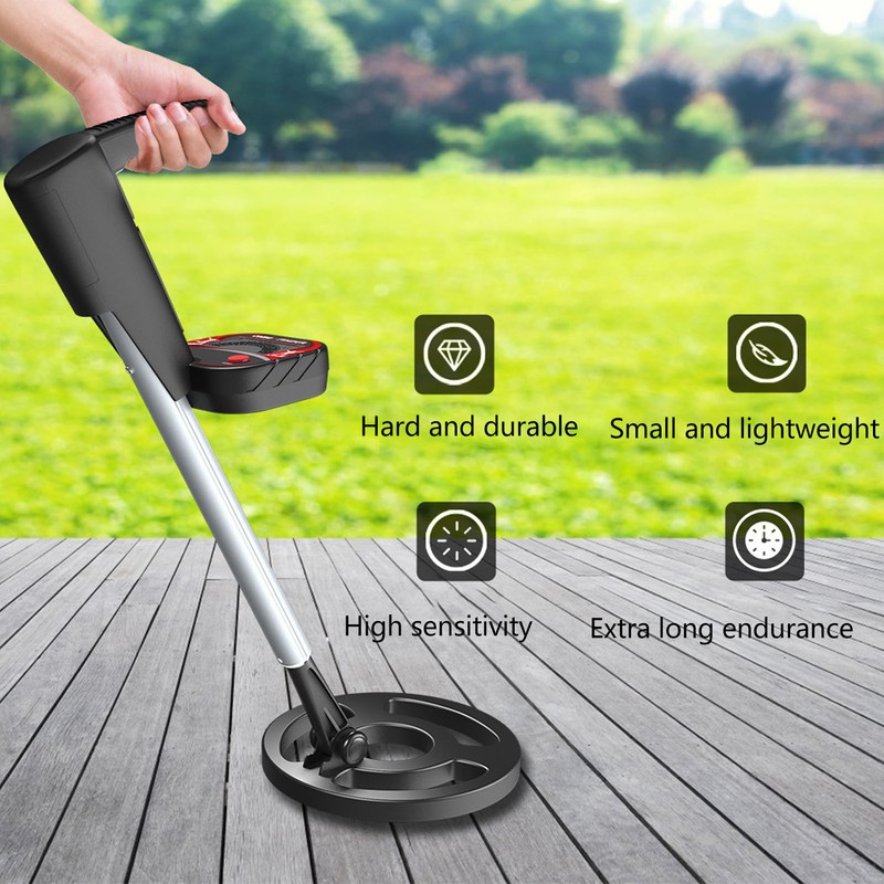 Metal Detector Foldable Length Adjustable High Sensitivity Lightweight Handheld Metal