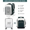 LOVEVOOK Women's Hand Luggage Backpack Large 40L, Dark green, white,