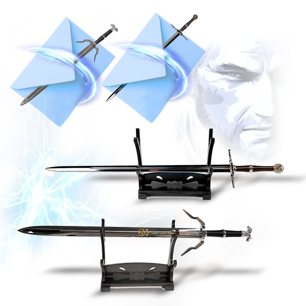 Witcher Letter Opener, Silver Sword + Steel Sword, Letter Opener Sword, Miniature Sword, Silver Sword, Steel Sword, Gift for Collectors, Exclusive Set