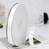 CC wonderland zone 3/8 Inch White Satin Ribbon Rolls(10mm Wide