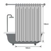 EurCross Shower Curtain 180 x 180 cm Sand Textile Fabric