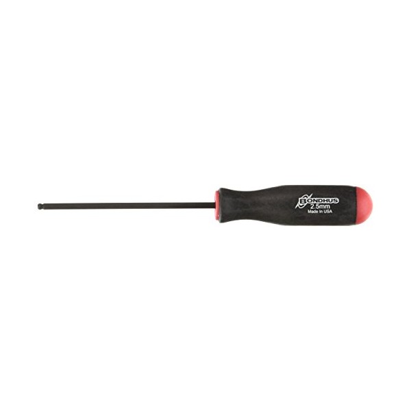 Bondhus 10654 2.5mm Ball End Screwdriver with ProGuard Finish, 2.7",