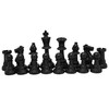 Staunton Design Plastic Chess Pieces with Felt Gliders King Height