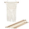 4 Pcs Bead Ended Wooden Rods, Hanging Macrame Dowel Rods,