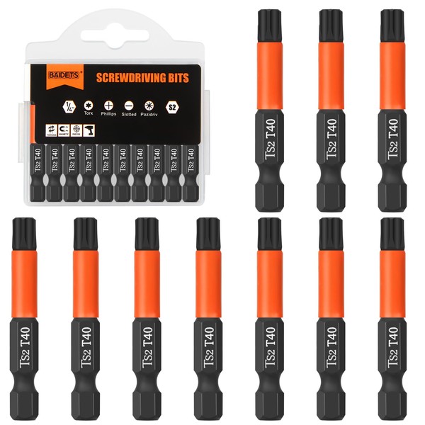 BAIDETS Pro T40 Screwdriver Bit Set - Screwdriver Torx 10