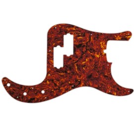 wd Pickguard Fender American Standard Precision P Bass Nitrate Tortoise/Parch back