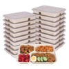 JAYEEY 40 oz 4 Compartments disposable Sugarcane Fiber plates with