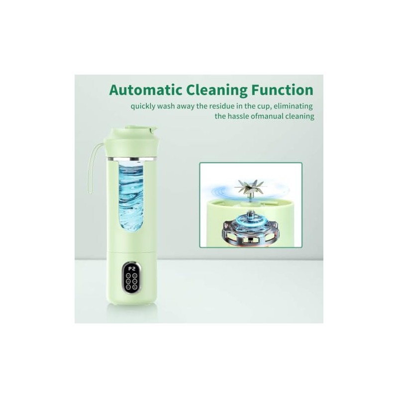 Portable Cordless Blender with Automatic Cleaning Function