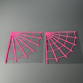 DXYMOO Car Styling Sticker Corner Spider Web Cobweb Decals Tape Auto Door Body Window Bike Bicycle Applique 100mm (2, Pink)