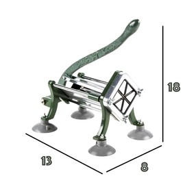 6-Wedge French Fry Cutter with Suction Feet – Heavy-Duty Stainless Steel Potato Slicer, Commercial Grade Vegetable Cutter for Fries, Non-Slip French Fry Maker