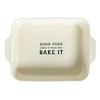 Creative Co-Op Stoneware Baker with Good Food Comes To Those