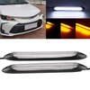 Pair of LED Daytime Running Lamp Strip Turn Signal White