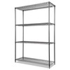 Alera Wire Shelving Starter Kit, Four-Shelf, 48w x 18d x