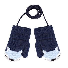 Unisex Children's Gloves with Split Fingers Kids Gloves Knitted Children's Gloves Winter Warm Gloves Double Knitted Plush Cartoon Cute Gloves