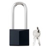 ROOKMAD 4-Pack Keyed Alike Locks, Black Covered Brass Keyed Padlock