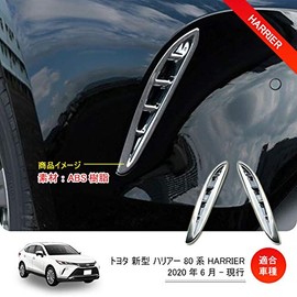 MEKOMEKO Toyota Harrier 80 Series Fog Lamp Garnish, Front Fog Garnish, Front Lamp Cover, Front Corner Lamp, Front Bumper Cover, Exterior Parts, TOYOTA HARRIER 80 Series, June 2020, Present ABS Easy