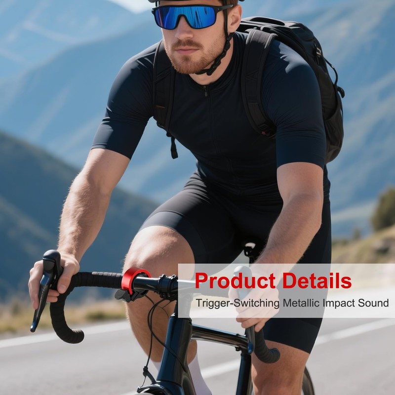 Hopzab Bicycle Hidden Bell, Loud Horn, Q-Shape Design, Secure Fit