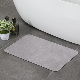 Stiio - Alfombrillas de baño de 17 x 29.5 pulgadas, súper absorbentes, de secado rápido, de goma, antideslizantes, delgadas, para debajo de la puerta, tapete de ducha lavable fácil de limpiar, para