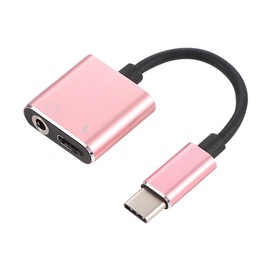 Operitacx Typ-c-Adapter Dual USB c -Adapter Für Kopfhörer Zum Kopfhöreranschluss-Adapter Daten Verdrahtet Jack Mikrofon Aux Audio- Kabelgebundene Ohrhörer USB c Golden