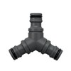 Takagi G062CG Hose Joint Triple Joint Nipple, Charcoal Gray, Connects