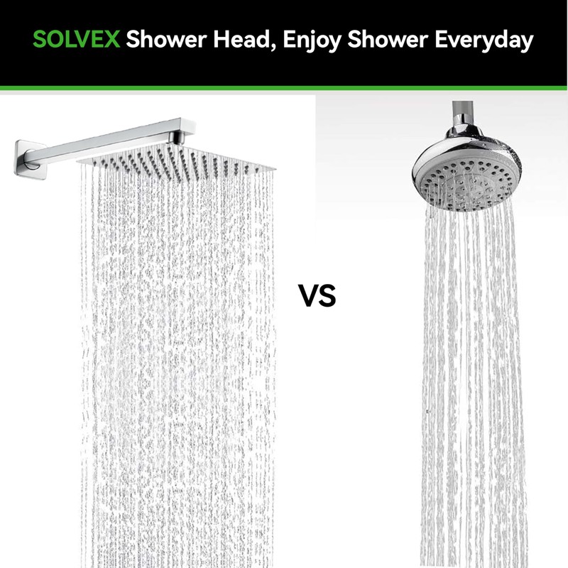 SOLVEX Rain Shower Head - High Pressure Rainfall Shower Head
