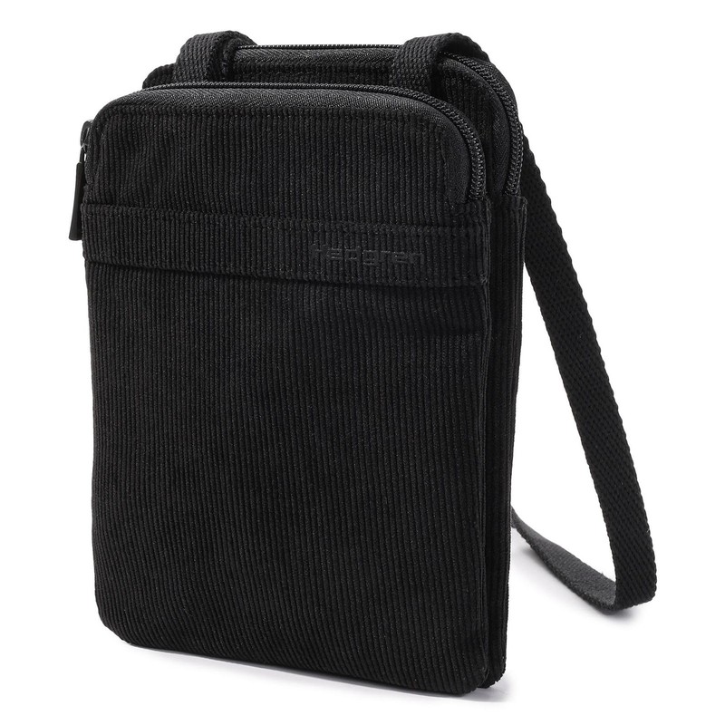 Hedgren Follis Rupee RFID Passport Holder Corduroy Black, Corduroy Black