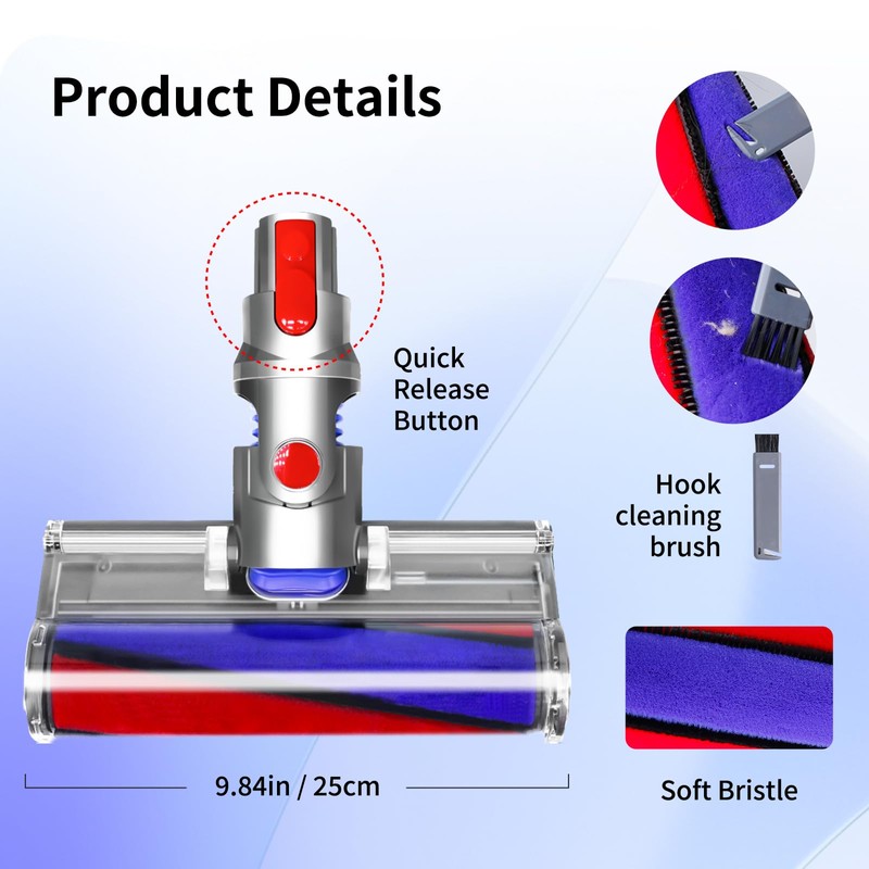 Soft Roller Cleaner Head Compatible with Dyson Cyclone V10 Absolute,V10