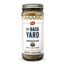 PS Seasoning The Backyard Better Burger Seasoning - Smash Burger and Steak Seasoning for Grilling - All-Purpose SPG Spice Rub Blend with Butter - Great for BBQ, Patties, Steaks, Chicken, Veggies, 7.5oz