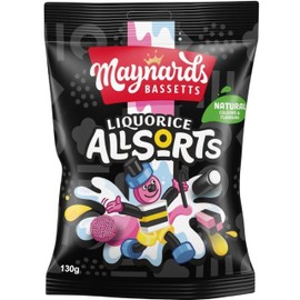 Maynards Bassetts Liquorice Allsorts 130g, Traditional Sweets