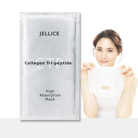 JELLICE Rich Moisturizing Sheet Mask, 4 Pieces, Face Pack, Collagen, Niacinamide, Hyaluronic Acid