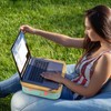 Mayjoy Bamboo Lap Desk with Storage, Cover Removable Lap Desk