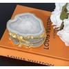 Crystal Coasters -White and Gold Salt Agate - Set of