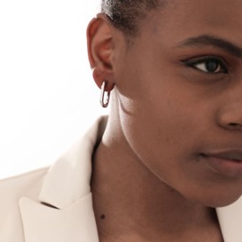 Kyerlyn Gold Drop Earrings for Women,14K White Gold Plated Huggie Hoop Earrings Minimalist Gold Simple Earrings for Women Men Gift Large Statement Geometric U Shaped Vintage Gold Dangle Earrings for Party