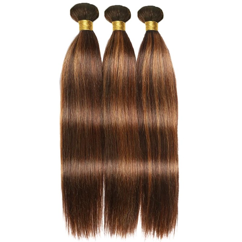 P430 Brown Human Hair Highlight Bundles Human Hair Extension Brown