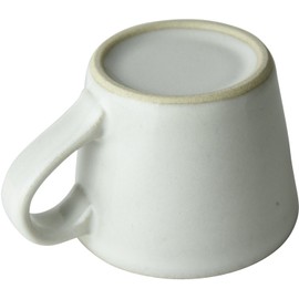Tsukamoto KKC-5 Demitasuko Cup White 6.8 fl oz (200 ml) Mashiko Ware Coffee Cup Traditional Glaze Series Bran White Glaze